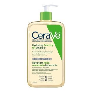 CeraVe Hydrating Foaming Oil Cleanser 562ml – With Squalane, Hyaluronic Acid & Ceramides for Dry to Very Dry Skin