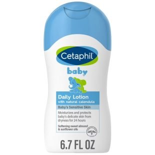 Cetaphil Baby Daily Lotion with Organic Calendula, Sweet Almond & Sunflower Oil 6.7Oz